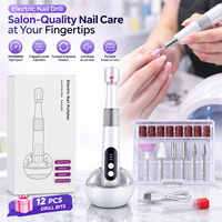 Perceuse à ongles électrique rechargeable, kit de polissage professionnel pour ongles, machine portable pour manucure et pédicure, pour ongles en gel et en acrylique