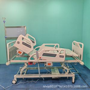 เตียงผู้ป่วยแบบปรับได้ Kerry Manual Hospital Bed ผลิตจากสแตนเลสและ ABS สำหรับดูแลผู้สูงอายุที่บ้าน ดีไซน์ความปลอดภัยแบบ 6 ราวกันตก - Product Image 1