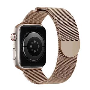 Apple <span class=keywords><strong>Watch</strong></span> 6 SE/Series 3 4 5対応 ステンレス製ミラネーゼループバンド スマートウォッチ用磁気ブレスレット - Product Image 4