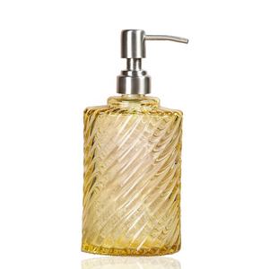 Les bouteilles de shampooing en verre colorées de luxe 250ml 500ml avec des pompes à lotion en métal élèvent votre rituel de douche pour l'élégance de la salle de bain - Product Image 1