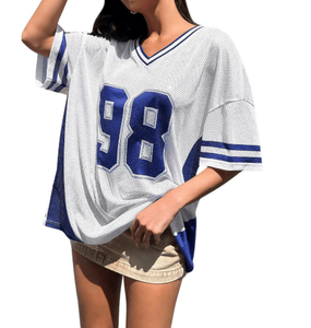 T-shirt d'été pour homme en maille unie à manches courtes, coupe oversize, grande taille, séchage rapide, pour la course et le sport - Product Image 1