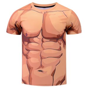 Men Large Size Novelty <strong>Party</strong> Cosplay <strong>Tshirts</strong> 3d Print Graphic Fake Muscles T-shirt - Product Image 3