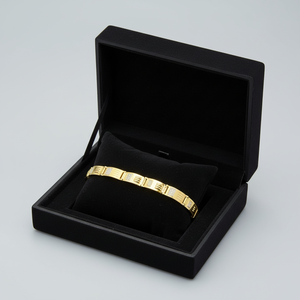 22K Yellow Gold Elegant Traditional and Modern Jewelry for Daily Wear <b>Mens</b> Bracelet with Textured Link Design Premium Finish - Product Image 3