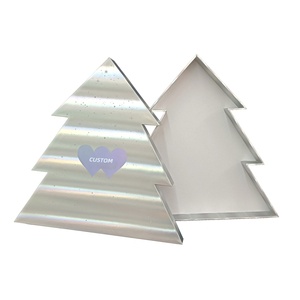High Quality Custom Printing <b>Christmas</b> Tree Shape Gift Packaging Rigid <b>Box</b> with Ribbon - Product Image 6