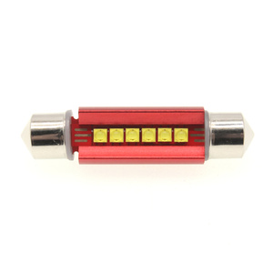 FSYLX 31mm 36mm 39mm 41mm Festoon Canbus 2525 6SMD C5W luz de lectura Led automática lámpara de techo luces interiores de coche 12 voltios blanco - Product Image 4