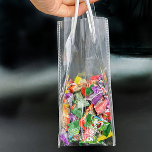 Bolsa de mano de PVC transparente personalizada-Organizador de embalaje de regalo de dulces, bolsas de almacenamiento de cosméticos reutilizables - Product Image 6