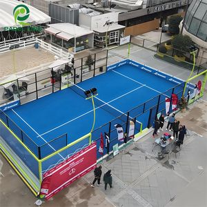 Corte de Pádel panoram con alfombra artificial recubierta de PU certificado CE 150mm x 150mm. - Product Image 3