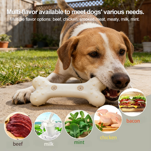 Almost Indestructible Eco-Friendly <strong>Dog</strong> Chew Toy Nylon <strong>Bone</strong> with Beef Smell for Aggressive Chewer - Product Image 1