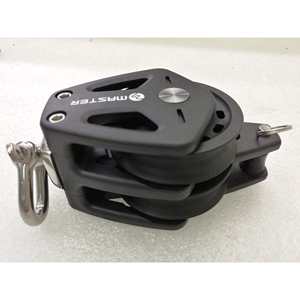 Master BP-0504F Double Wheel/Ring Buckle Sailboat Bearing <b>Pulley</b> 50mm Wheel Diameter 10mm Wire Diameter Plastic OEM Flat Belt - Product Image 1