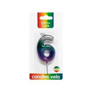 เทียนตกแต่งลายแท่งขนาด 6 ซม. สำหรับงานปาร์ตี้ วันเกิด อีสเตอร์ ปีใหม่  ใช้ในบาร์ ผลิตในจีน - Product Image 1