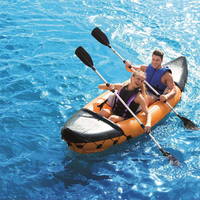 Kayak gonflable portable à prix abordable, canoë Dugout de 3,21 m de long en PVC+DWF, certifié CE, avec pagaies, pour lacs et rivières