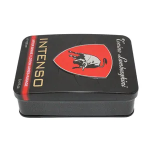 Best-sell metal watch jewelry box with arch car fragrance 50ml/1.7.fl.oz packing box printing band-aid tin box