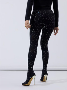 Primavera 2025, nuevos Pantalones de mujer a la moda <span class=keywords><strong>con</strong></span> diamantes de lujo, <span class=keywords><strong>botas</strong></span> <span class=keywords><strong>con</strong></span> tacones finos puntiagudos, <span class=keywords><strong>botas</strong></span> de tacón alto de gran tamaño para mujer - Product Image 3