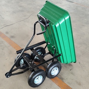 Chariot de jardin en polyéthylène robuste, cadre en acier, pneus gonflables, capacité de 660 lb, <span class=keywords><strong>brouette</strong></span>, chariot de transport, TC2145, outils, chariots à main, chariots - Product Image 5