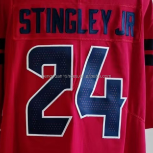 Derek Stingley Jr. <span class=keywords><strong>Red</strong></span> alternatif en kaliteli dikişli amerikan futbol forması gemi hazır - Product Image 1