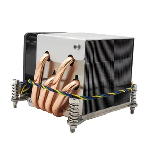 2U radiator 1155 1366 2011 side blow radiator 4 heat pipe CPU fan E5 cpu heat sink cooler