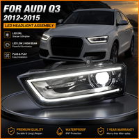 Pour Audi Q3 2012-2015, mise à niveau style facelift 2017, phare LED avec clignotant dynamique, DRL LED, lentille de projecteur Bi-LED