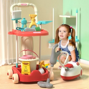 Chariot de nettoyage pour enfants avec aspirateur, balai et outils de nettoyage pour la maison - Product Image 6