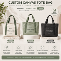 Sac fourre-tout en toile de coton personnalisé, sac de shopping réutilisable de qualité supérieure, sac à main en tissu écologique imprimé avec logo, grande capacité