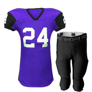 Uniforme de football américain à étiquette privée, logo personnalisé de haute qualité, maillot de sport court pour hommes, été, séchage rapide, léger - Product Image 1
