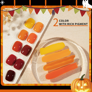 ZRKGEL OEM <span class=keywords><strong>Halloween</strong></span> 15ml 9 flacons Vernis à ongles en gel souple longue durée sans <span class=keywords><strong>Hema</strong></span> Haute pigmentation Échantillon gratuit Ensemble de vernis à ongles en gel UV - Product Image 2