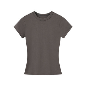 <span class=keywords><strong>Camiseta</strong></span> Deportiva Casual Estilo Americano, Manga Corta, Corte Ajustado, Color Sólido, Cuello Redondo, Elástica y Cómoda para el Verano - Product Image 5
