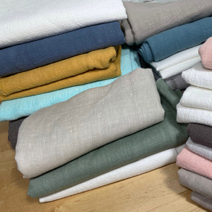 Tissu en Lin et Coton 55% Lin 45% Coton, Frais et Confortable pour l'Été, Tissu pour Vêtements en Lin, Certifié GOTS - Product Image 5