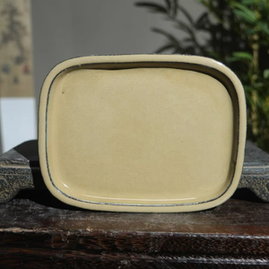 <span class=keywords><strong>Pot</strong></span> <span class=keywords><strong>de</strong></span> bonsaï <span class=keywords><strong>de</strong></span> <span class=keywords><strong>culture</strong></span> crémeuse <span class=keywords><strong>de</strong></span> 7 pouces avec plateau <span class=keywords><strong>Pot</strong></span> en argile émaillée Yixing avec plateau inférieur - Product Image 4