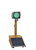Feux de signalisation LED portables à énergie solaire en matériau PC, vert, rouge, jaune et flèches de compte à rebours, 200 mm, 300 mm, 400 mm