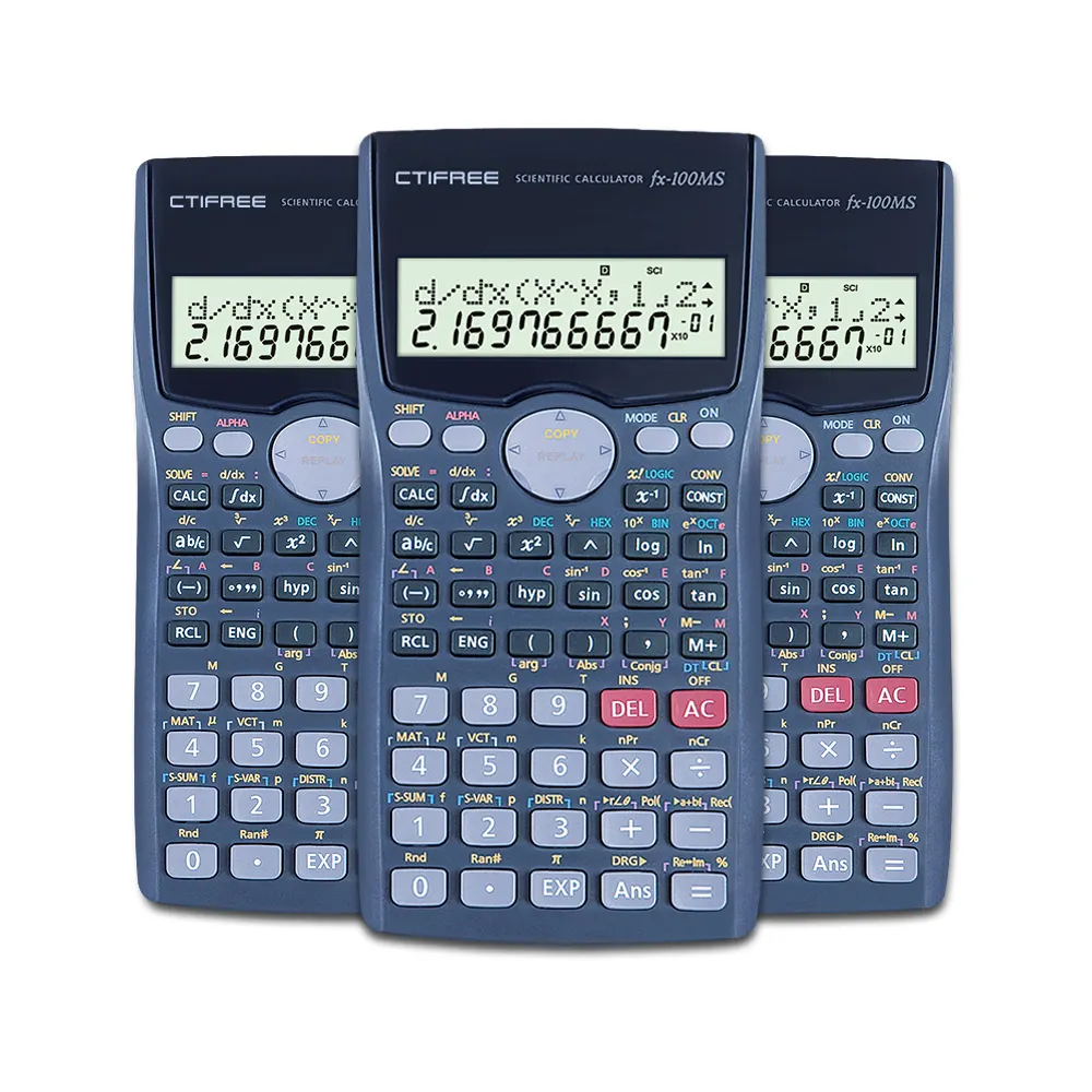 Calcolatrice scientifica per studenti con Display a 2 linee FX-100MS calcolatrice multifunzionale portatile per l'apprendimento del registratore di cassa