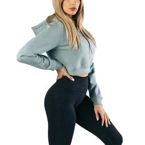 Vente en gros d'usine, sweat à capuche en polaire pour femmes, logo personnalisé, taille plus, vêtements de sport décontractés, sweat à capuche pour femmes - Product Image 4