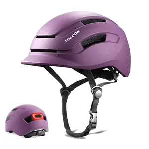 CE-Zertifizierung Urban Cycling Fahrrad helm Sonnen krempe USB LED Licht Fahrrad helm Erwachsenen Fahrrad helm