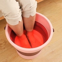 Seau de rangement pliable en plastique pour la maison, bac de rangement pliable, écologique, 42 cm, seau à eau pour les voyages