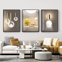 Vente en gros d'art mural encadré de style lumineux, art abstrait moderne, peinture en porcelaine cristalline pour la décoration murale du salon, de la chambre à coucher et du bureau
