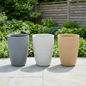 Vente en gros de pots à fleurs modernes en plastique, jardinières hautes pour le sol, décoration intérieure et extérieure pour la maison, le bureau et le salon - Product Image 2