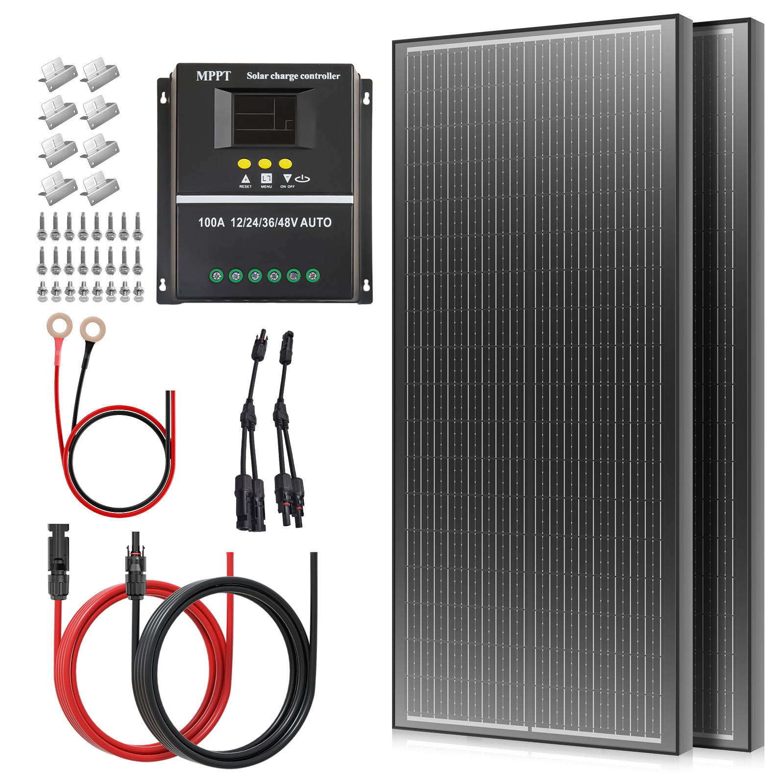 100W 200W 300W <strong>Solar</strong> <strong>Panel</strong> <strong>Kit</strong> All <strong>in</strong> One off Grid Hybrid <strong>Solar</strong> Charge <strong>12V</strong> Battery Charge Controller Caravan Boat Home Camp RV