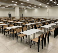 Table et chaises de salle à manger 4 places, design industriel moderne, écologique et durable, livraison directe d'usine