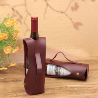 Sac à vin en cuir PU de nouvelle conception, sac de transport pour whisky avec poignée, article promotionnel pour décorations de fête et utilisation promotionnelle