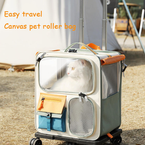 <span class=keywords><strong>Transporteur</strong></span> pour animaux de compagnie approuvé par la compagnie aérienne amovible souple de grande capacité pour chiens de 25 livres avec poignée télescopique, <span class=keywords><strong>transporteur</strong></span> pour chat avec roues - Product Image 5