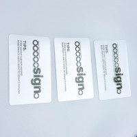 Cartes de visite de luxe imprimées en feuille d'or en plastique transparent PVC avec impression personnalisée