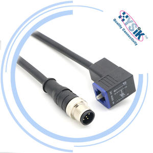 ขั้วต่อแบบวงกลมสำหรับประกอบสายเคเบิลแบบ M12ตัวผู้4 5 8พินต่อกับวาล์วดิน - Product Image 3