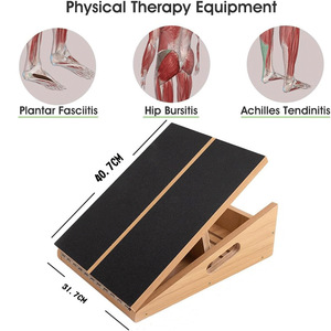 Tabla de estiramiento de madera, pedales de inclinación ajustables, tabla de estiramiento de múltiples niveles para el tendón de Aquiles y la pantorrilla, equipo de fitness personalizado - Product Image 5