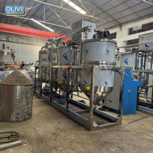 Línea de Refinación de Aceite Comestible de Acero Inoxidable Totalmente Automática 10TD, Equipo Completo para Soja y Oliva, Alta Eficiencia y Ecológico - Product Image 1