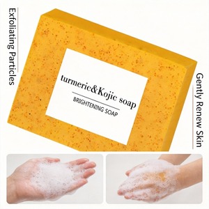 Jabón Aclarante de Cúrcuma, Limón y Ácido Kójico, Jabón Exfoliante para Manchas Oscuras y Tono de Piel Uniforme - Product Image 5