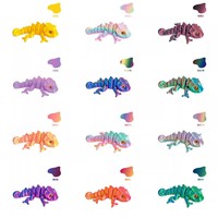 Figur Chameleon 3D Printing 2026 Baru, Multi-joint, Mata Simulasi yang Dapat Digerakkan, untuk Aksesoris Rumah, Hadiah Anak, Dekorasi Kamar 3D