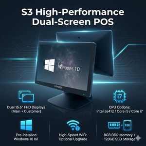 Computadora para Caja Registradora de Restaurante y Tienda Departamental Longfly con Pantalla de 15.6 Pulgadas, 8GB de RAM, 128GB SSD, Windows 7/10 - Product Image 2