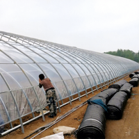 BAOLIDA Grote Enkelspanningskas voor Plantenteelt, Commerciële Landbouwkas Kit Tent PE Folie Passieve Zonne-energie