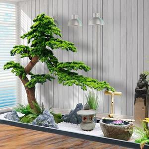 Branches de pin artificielles, grande plante en pot, arbre paysager personnalisé, bonsai de pin artificiel, arbre de pin pour la <span class=keywords><strong>d</strong></span>écoration de la maison - Product Image 1