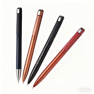 Stylo signature en métal en laiton, cadeau publicitaire d'entreprise, couleur or argent, encre gel avec impression de logo - Product Image 2
