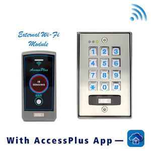 APO DK-2852D (P2) AccessPlus ล็อคประตูแบบคีย์แพดสแตนเลสพร้อมระบบควบคุมผ่านแอพและโมดูลตรวจจับ IR สีเงิน - Product Image 1